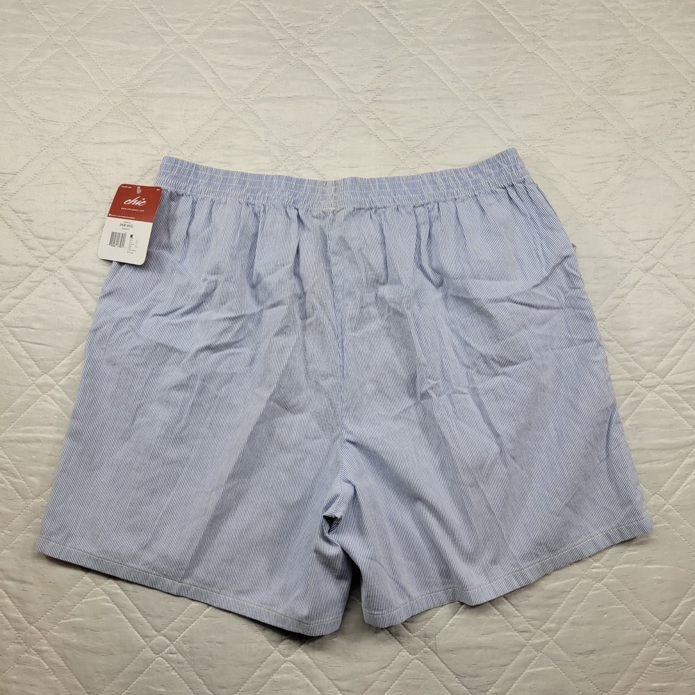 chic blue stripe‎ pull on shorts size 26W nwt